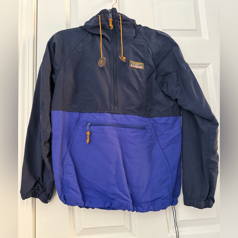 L.L. Bean Navy and Royal Blue Raincoat